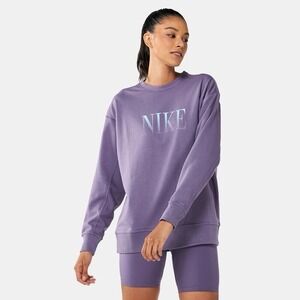 Nike Dri-fit Spellout Sweatshirt Y2K 90s Purple Size M Pullover Crewneck